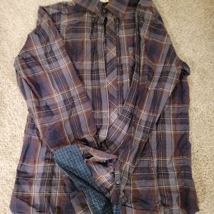 Plectrum by Ben Sherman LARGE Purple Button Up